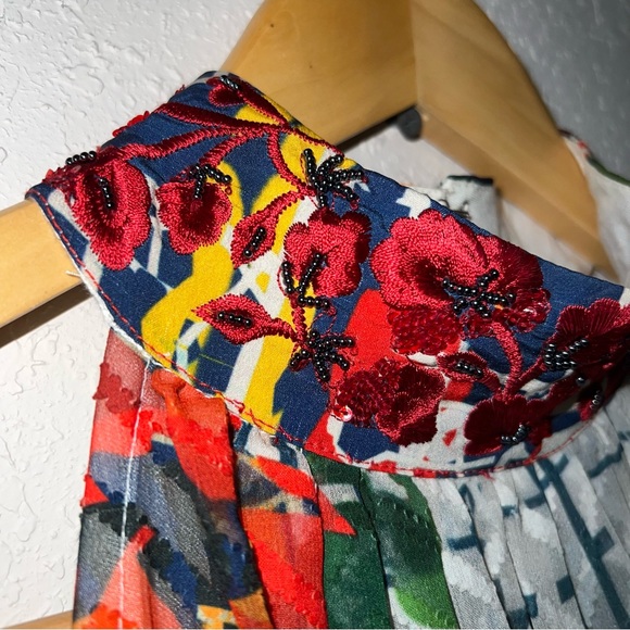 Anthropologie BNWT Bhanuni by Jyoti Marilla Maxi Dress Mixed Print Size Small. - Picture 4 of 16